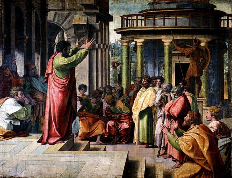 Raphaël, « Saint Paul prêchant à Athènes » (1515)