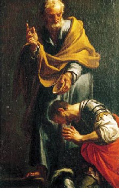 Francesco Trevisani, « Pierre et Corneille » (1709) : « Lève-toi ; moi aussi, je suis un homme »