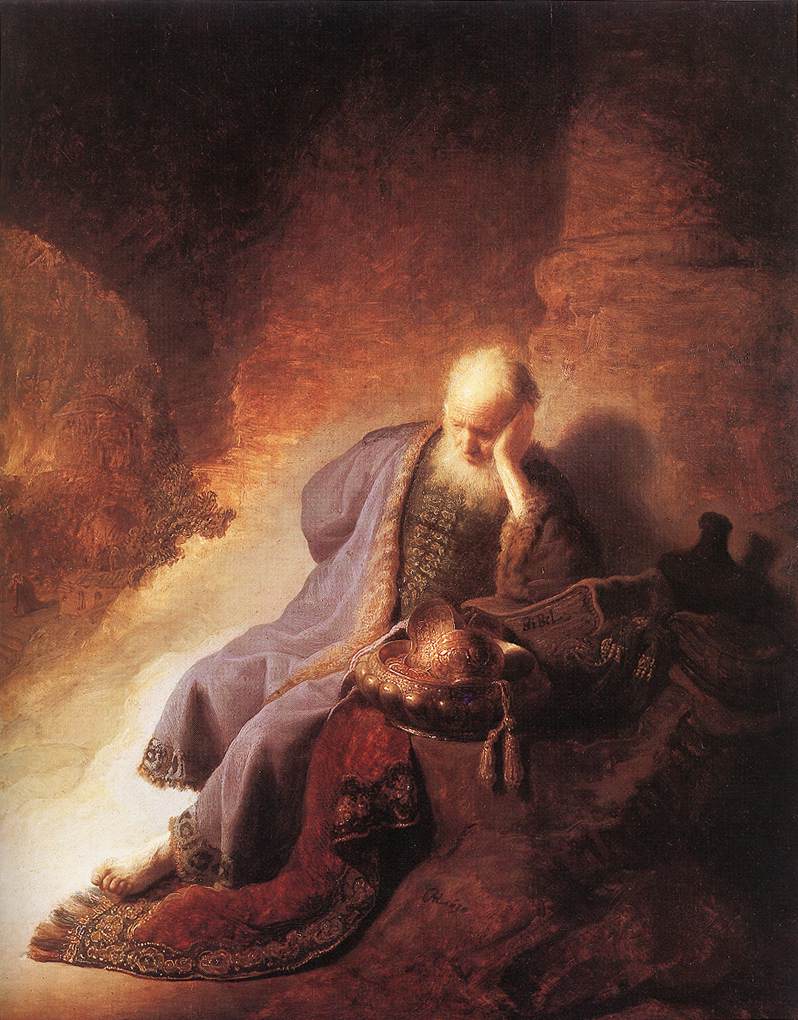 Rembrandt, « Jérémie pleurant la destruction de Jérusalem » (1630)