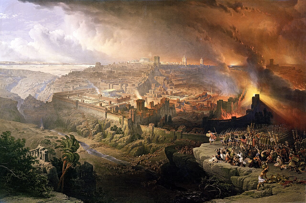 David Roberts, « Le siège et la destruction de Jérusalem par les Romains sous Titus, an 70 » (1850)