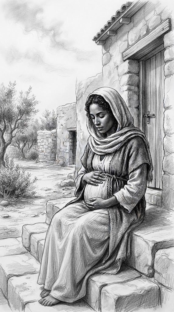 Marie enceinte de Yeshoua (illustration Bible Contexte)