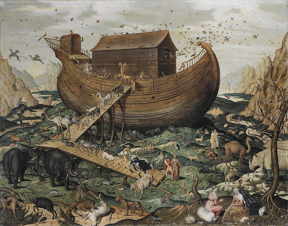 L'arche de Noé sur le mont Ararat — Simon de Myle, 1570 (domaine public)